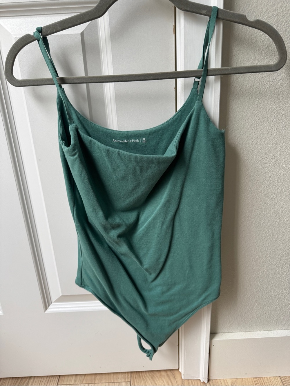 Abercrombie & Fitch Teal Green Draped Cami Bodysuit